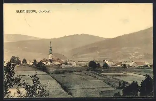 AK Ulrichsberg /O.-Oe., Gesamtansicht mit Kirche