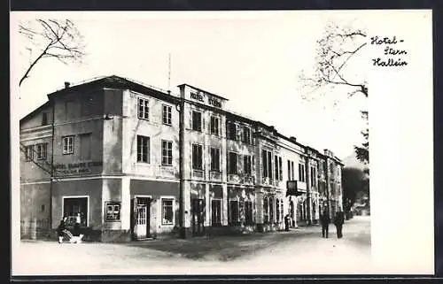 AK Hallein, Hotel Stern mit Strassenpartie