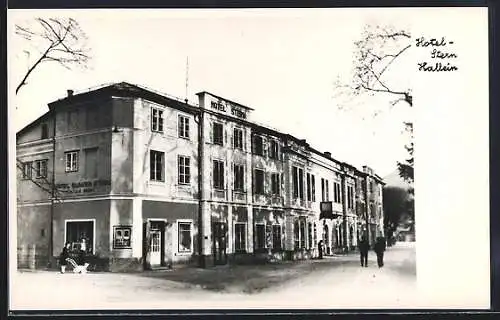 AK Hallein, Hotel Stern mit Strassenpartie
