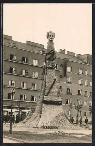 Foto-AK Wien-Brigittenau, Partie am Lassalle-Denkmal
