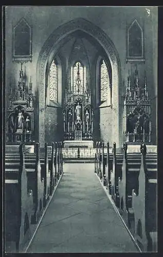AK Salzburg, Riedenburg, Herz-Jesu-Kirche, 50jähr. Jubiläum, Innenansicht
