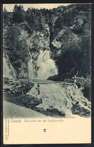 AK Oetztal, Wasserfall bei der Teufelsmühle