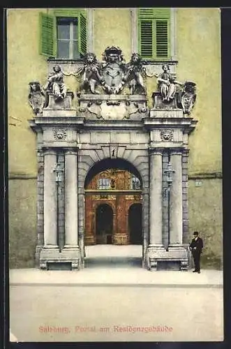 AK Salzburg, Portal am Residenzgebäude