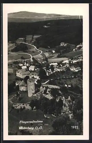 AK Waxenberg /O.-Ö., Gesamtansicht vom Flugzeug aus