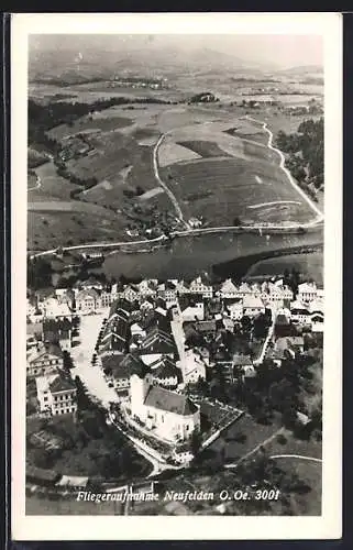 AK Neufelden /O.-Ö., Ortsansicht vom Flugzeug aus
