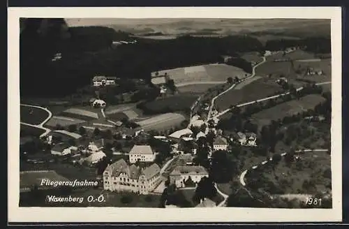 AK Waxenberg, Ortsansicht vom Flugzeug aus
