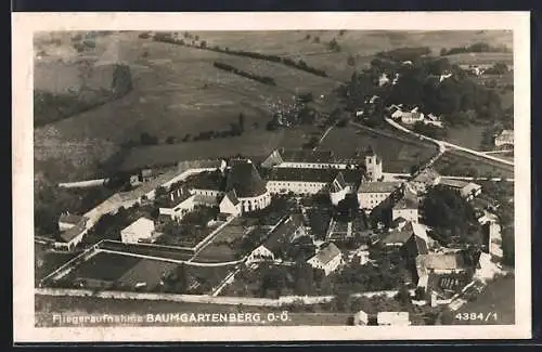 AK Baumgartenberg /O.-Ö., Totalansicht vom Flugzeug aus