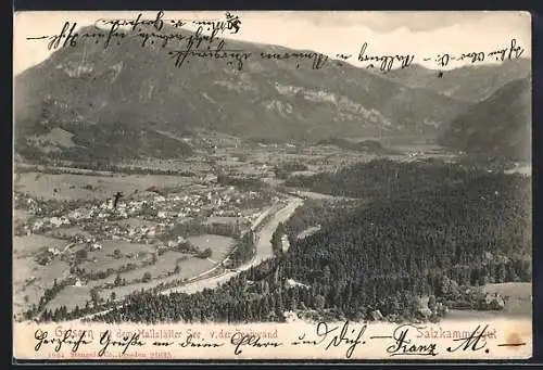 AK Goisern, Gesamtansicht mit Hallstätter See
