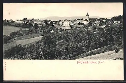 AK Hochneukirchen, Ortsansicht mit Kirche