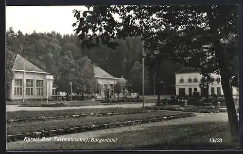 AK Bad Tatzmannsdorf /Burgenland, Ortspartie mit Kuranlagen