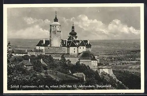 AK Schloss Forchtenstein /Burgenland, Ansicht mit Talblick