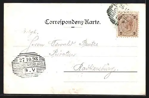 AK Graz, Franzensplatz mit Denkmal