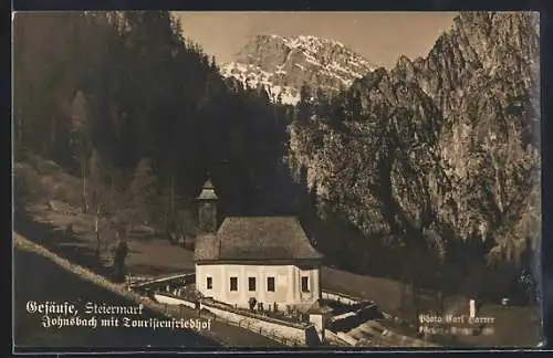 AK Johnsbach /Steiermark, Johnsbach mit Touristenfriedhof