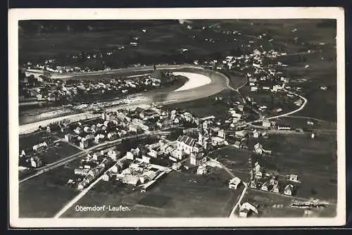 AK Oberndorf, Ortsansicht aus der Luft
