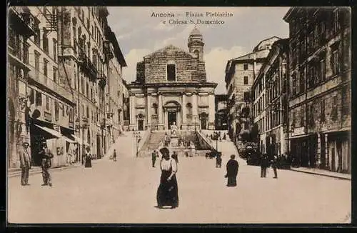 AK Ancona, Piazza Plebiscito e Chiesa S. Domenico