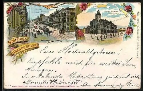 Lithographie Johannesberg, Mutual Buildings, Commisioner Street