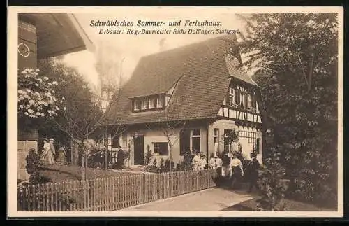 AK Stuttgart, Bauausstellung 1908, Schwäbisches Sommer- und Ferienhaus von R. Dollinger
