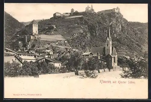 AK Klausen, Teilansicht mit Kloster Säben