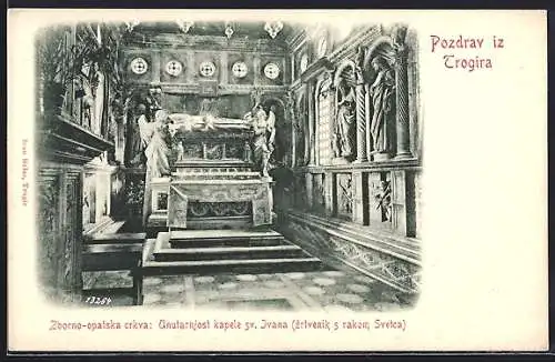 AK Trogir, Zborno-opatska crkva: Unutarnjost kapeke sv. Jvana