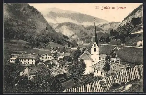 AK St. Jodok, Partie an der Kirche