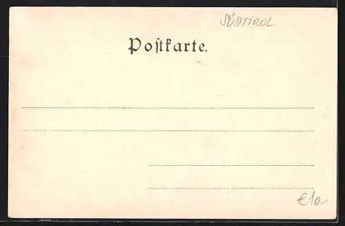 AK Meran, Dorf Schönna, Häuser von oben aus gesehen