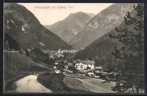 AK Franzensfeste /Tirol, Ortsansicht mit Unterau