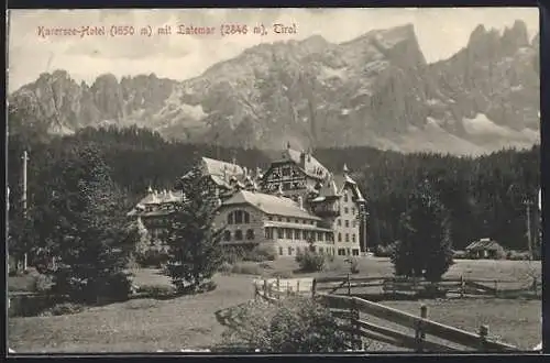 AK Karersee, Karersee Hotel mit Latemar