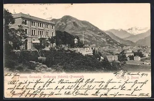AK Gries, Pension Germania, Erzherzog Heinrich-Promenade