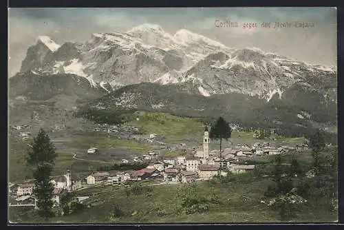 AK Cortina, Ortsansicht gegen den Monte Tofana