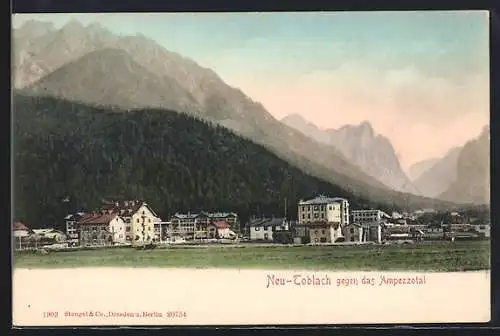 AK Neu-Toblach, Teilansicht gegen das Ampezzotal