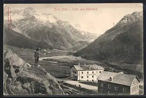 AK St. Gertraud /Sulden, Post-Hotel z. Ortler und Suldenthal