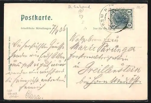 AK St. Gertraud in Sulden, Suldenthal, Hotel Tembl mit Gebirge