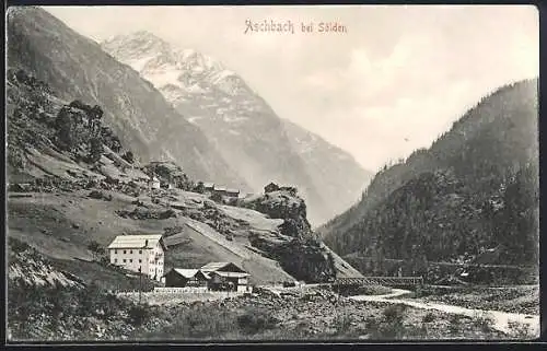 AK Längenfeld, Aschbach, Panorama