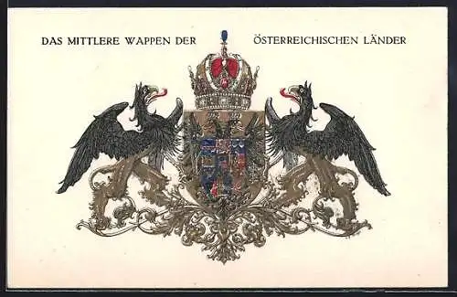 AK Rotes Kreuz Nr. 285: Das mittlere Wappen der Östereichischen Länder