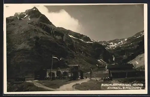 AK Valeriehaus, Berghütte im Nassfeld mit Schareck und Riffelscharte
