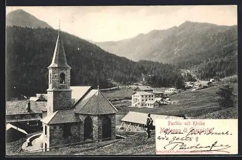 AK Madonna di Campiglio, Ortsansicht mit Kirche