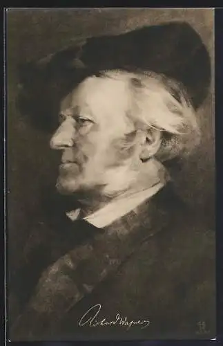 Künstler-AK Richard Wagner im Profil