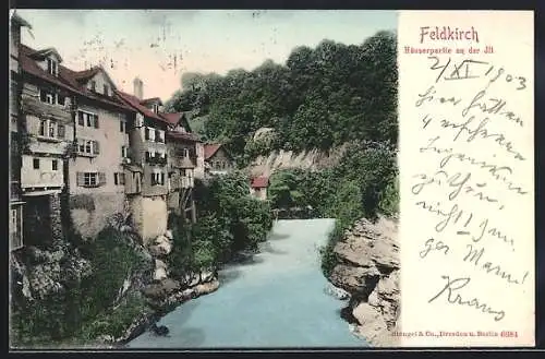 AK Feldkirch, Häuserpartie an der Ill