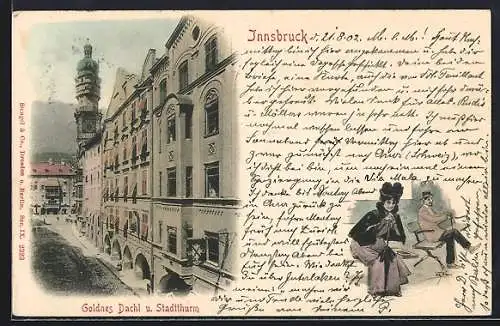 AK Innsbruck, Goldnes Dachl und Stadtthurm