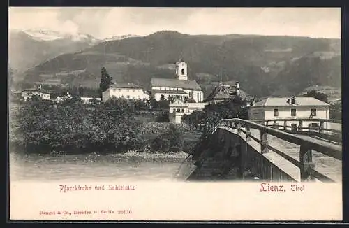 AK Lienz /Tirol, Pfarrkirche und Schleinitz