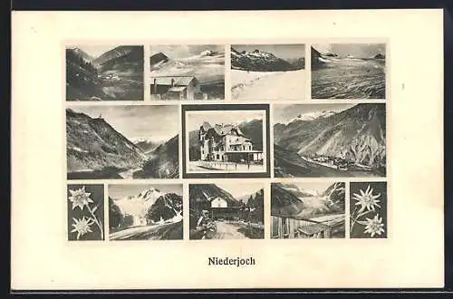 AK Niederjoch, Gasthaus und Blick ins Tal