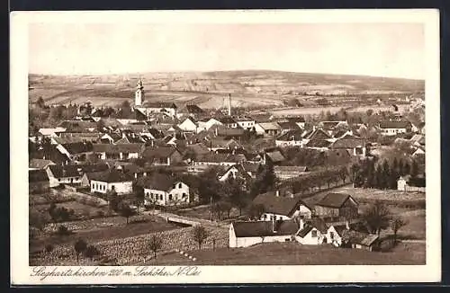 AK Sieghartskirchen, Teilansicht mit Kirche