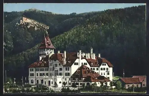 AK Semmering, Das Grand Hotel Erzherzog Johann mit Erzkogel