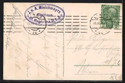 AK St. Magdalena bei Linz, Ortspartie