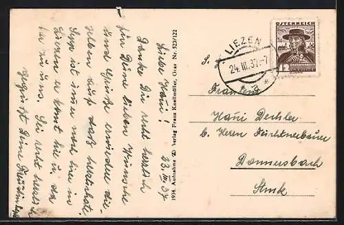 AK Liezen, Teilansicht mit Kirche und Gröbming