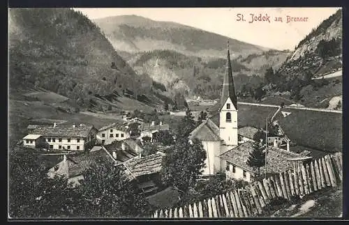 AK St. Jodok, Partie an der Kirche