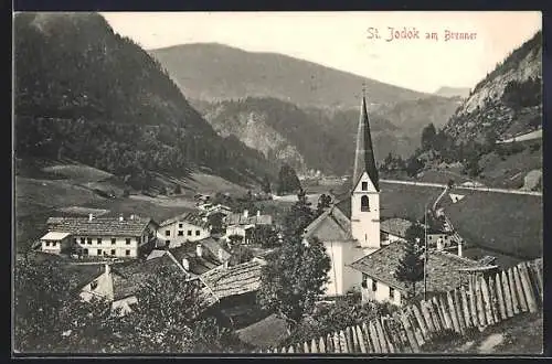 AK St. Jodok am Brenner, Ortsansicht von oben