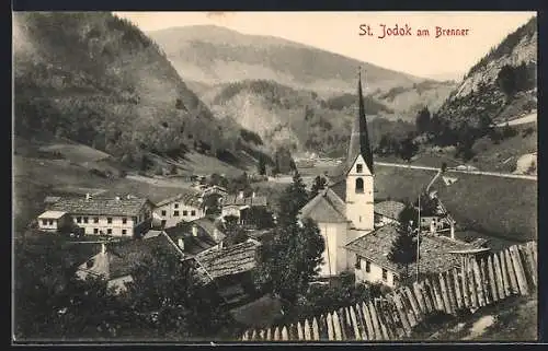 AK St. Jodok, Partie an der Kirche