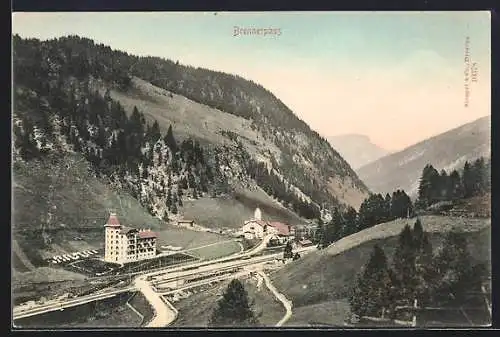 AK Brennerpass, Ortsansicht aus der Vogelschau