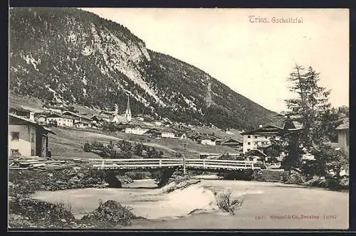 AK Trins im Gschnitztal, Blick auf den Ort